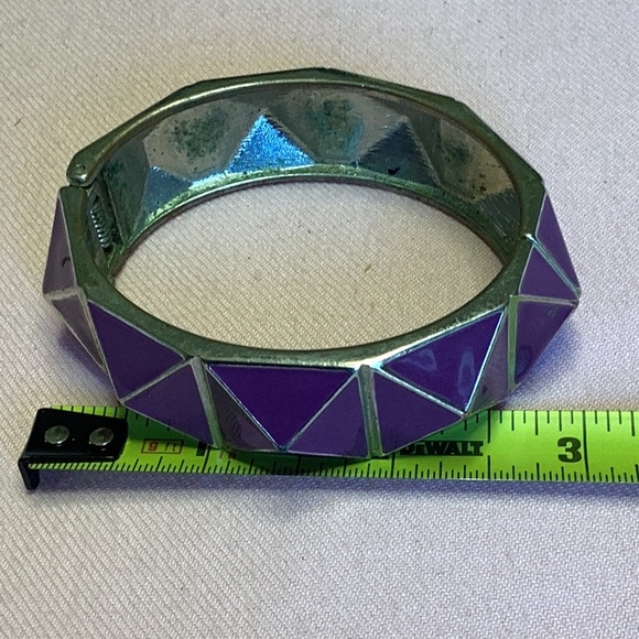 FINAL SALE PRICE Purple Clamp Bracelet & Pin Lot - Picture 3 of 7